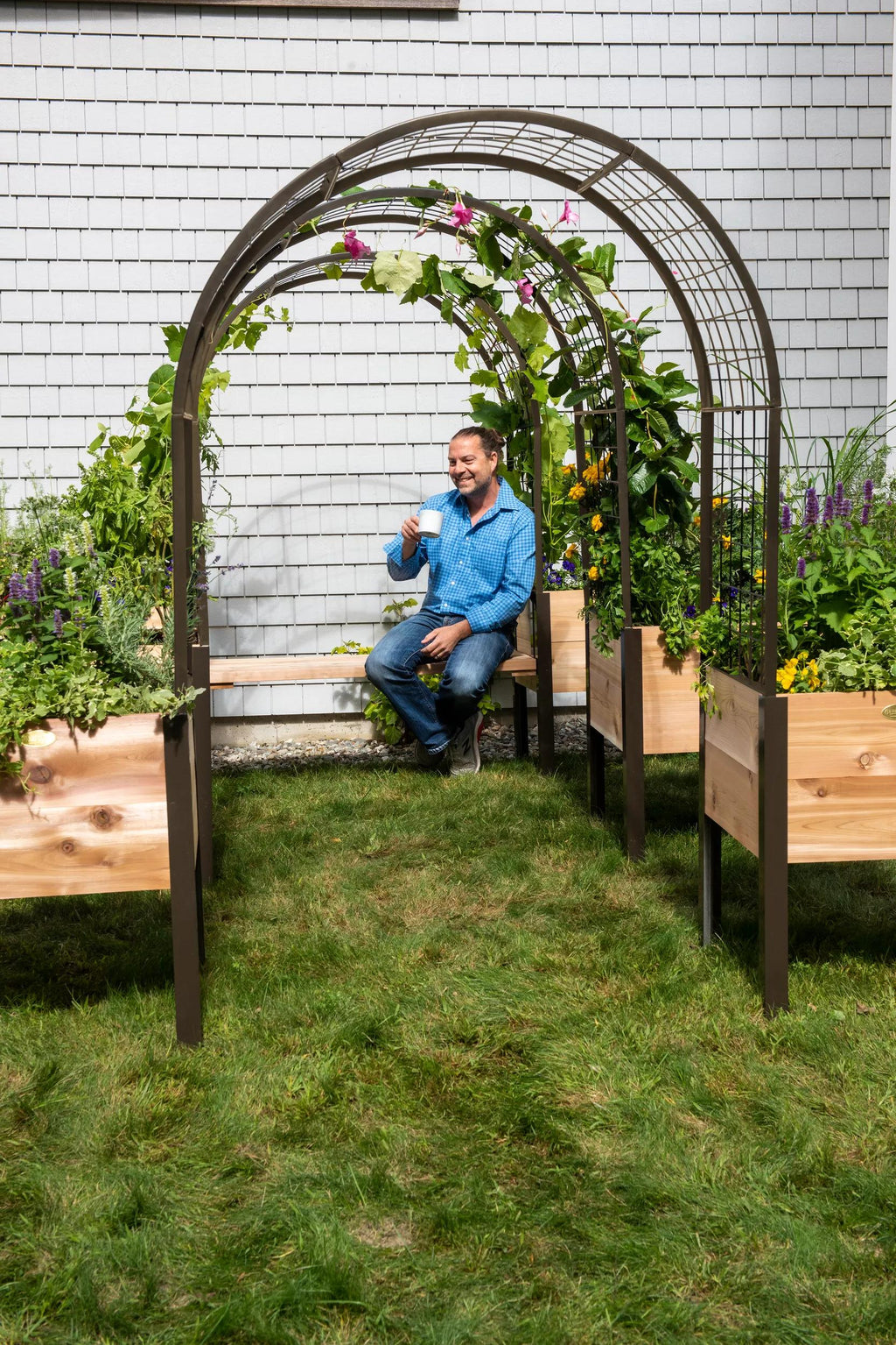 2' x 4' Arch Trellis for Planter Boxes