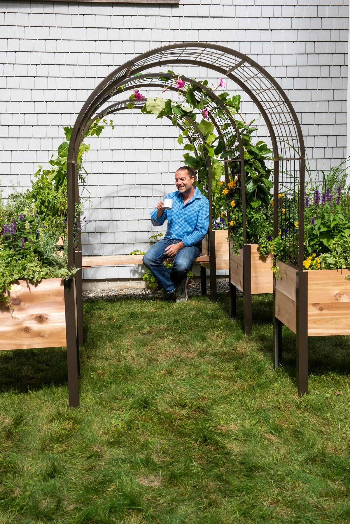 2' x 4' Arch Trellis for Planter Boxes