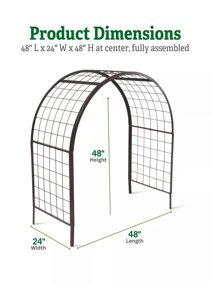 2' x 4' Arch Trellis for Planter Boxes