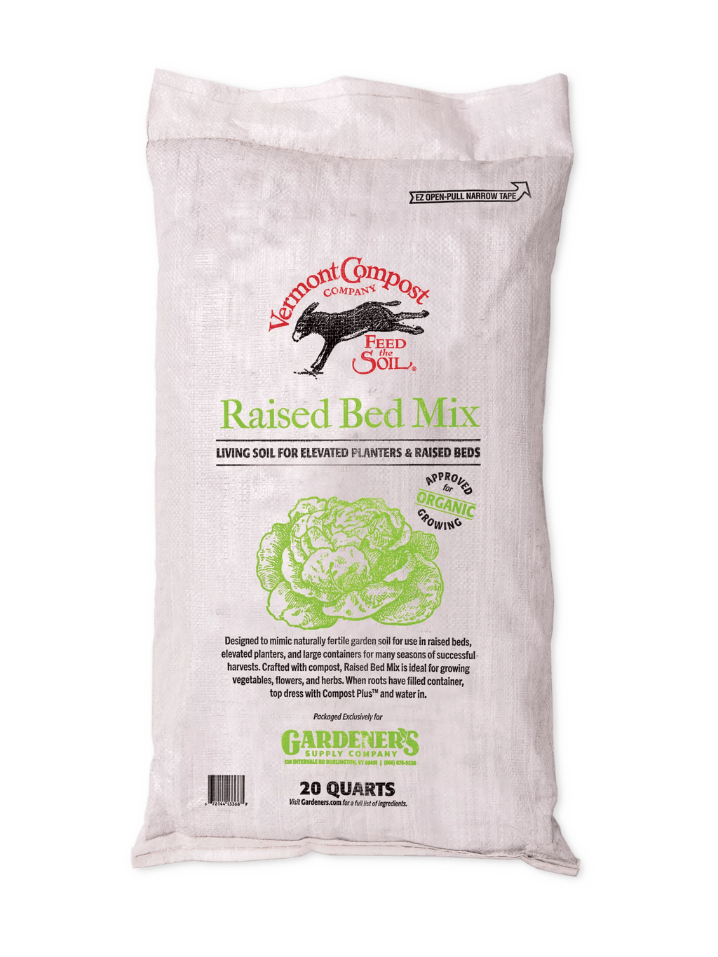 Organic Raised Bed Potting Mix, 20 Quart