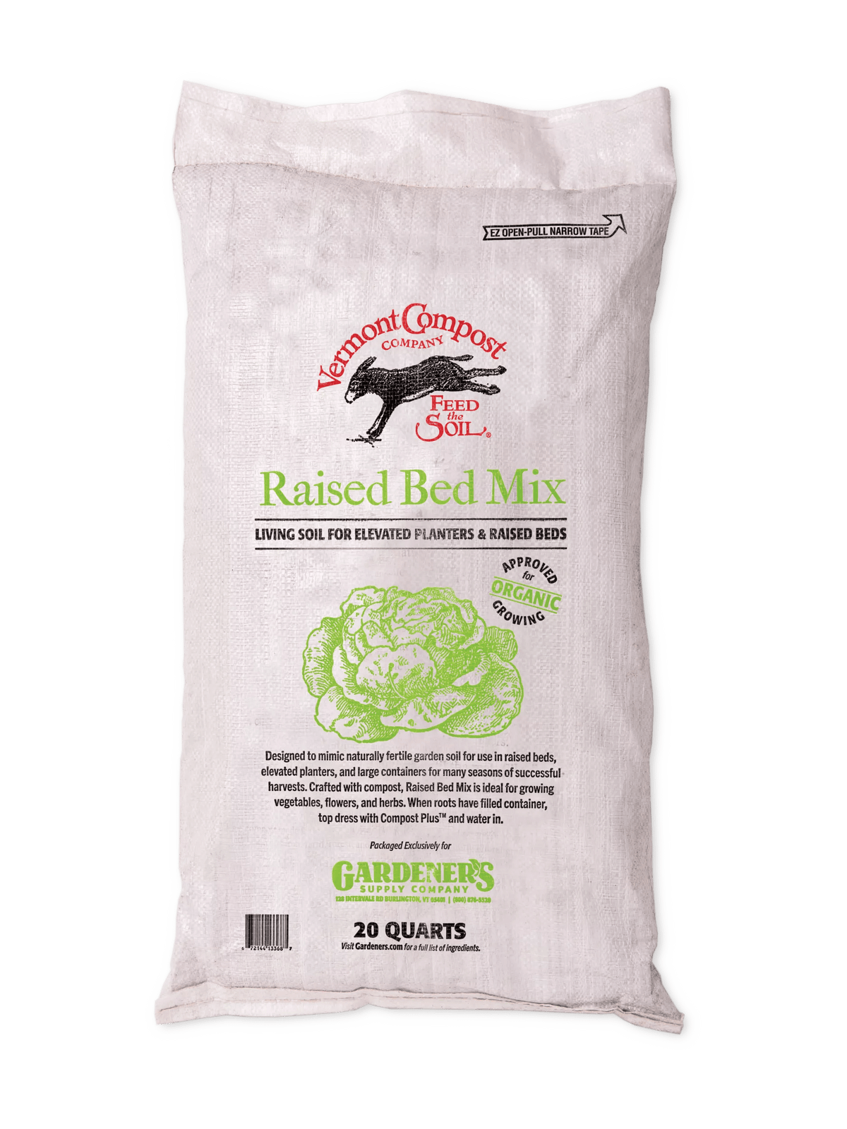 Organic Raised Bed Potting Mix, 20 Quart