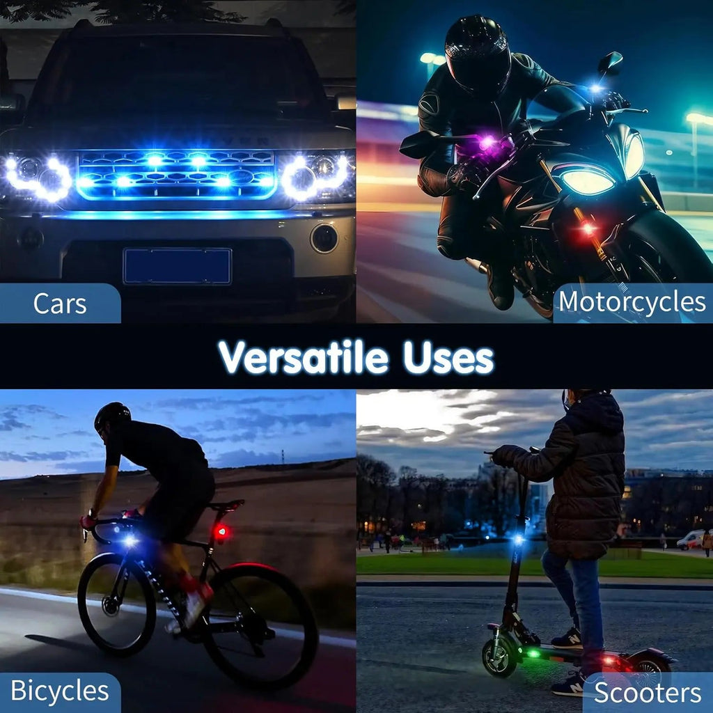 RGB LED Strobe Light — Wireless, Rechargeable, Color-Changing, Portable, DMX-Compatible, Sound-Activated
