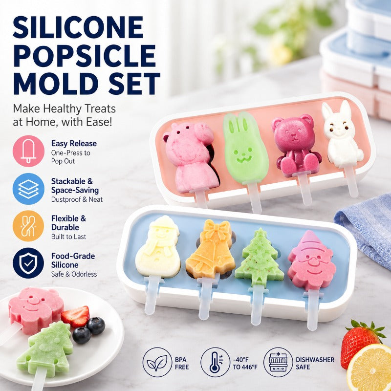 Stackable Lidded Ice Pop Maker