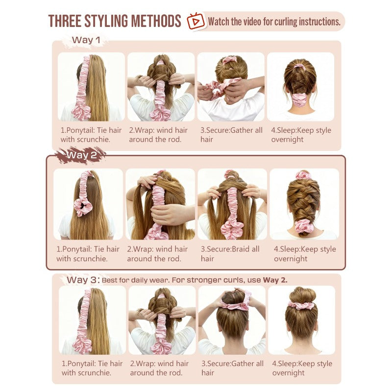 Heatless Satin Hair Curler