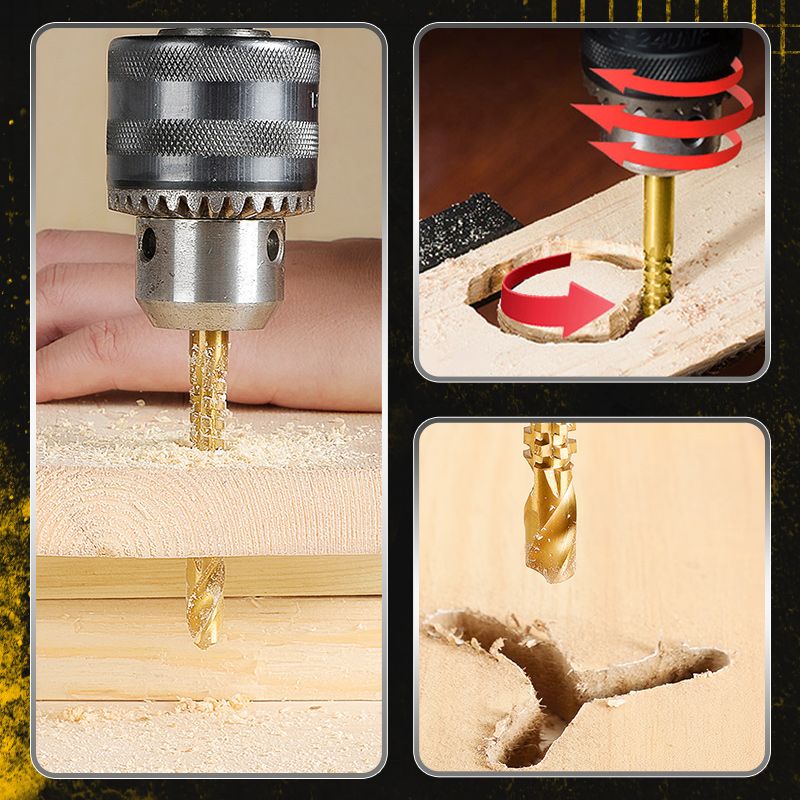 Maetiva | Titanium-coated high-speed steel bits with tags (6 pcs.)