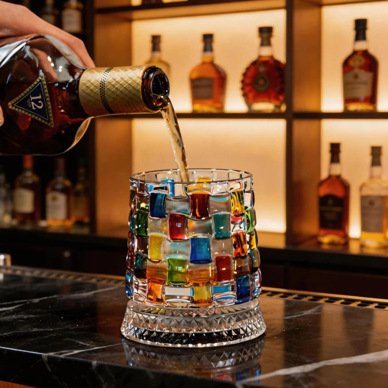 Spinning Crystal Whiskey Tumbler