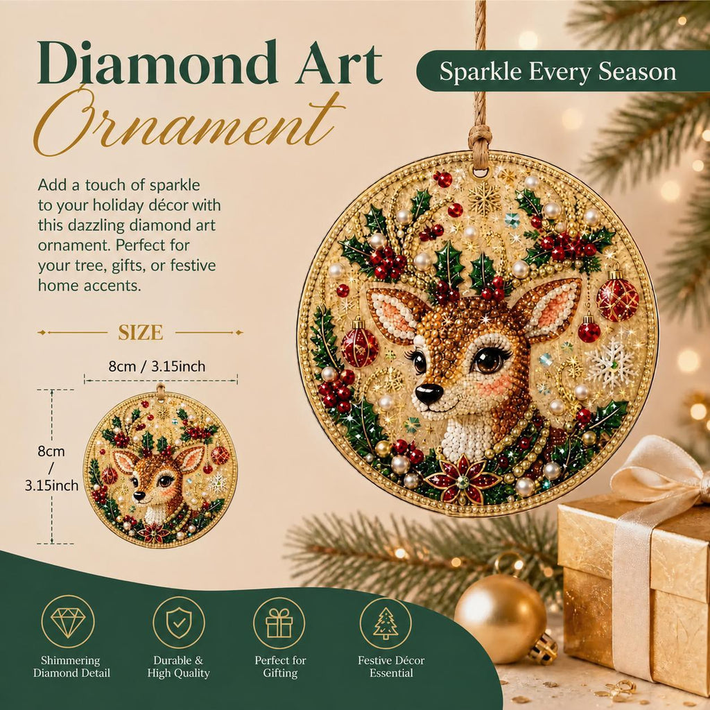 6Pcs Christmas DIY Diamond Painting Ornaments Kit
