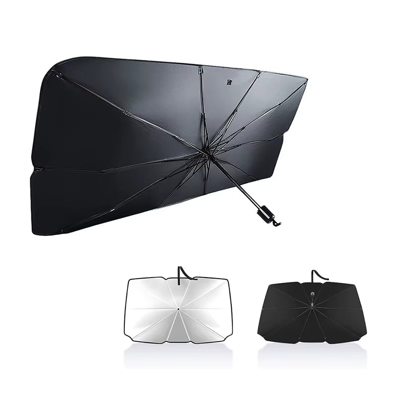 Car Windshield Sunshade — Foldable UV Protection, Reflective, Universal Fit, Heat Blocker, Easy Install