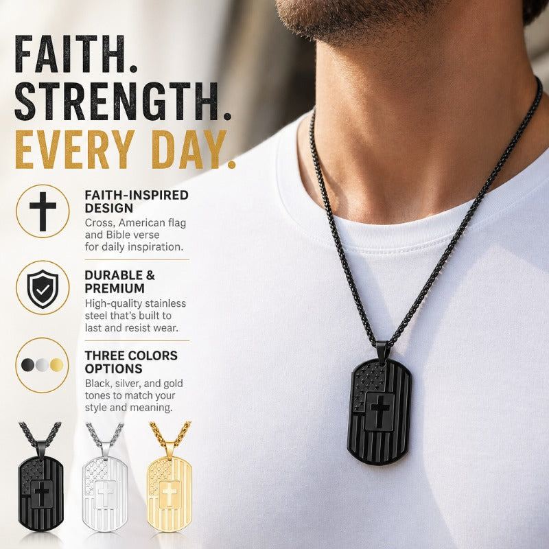 Be Strong Courageous Necklace