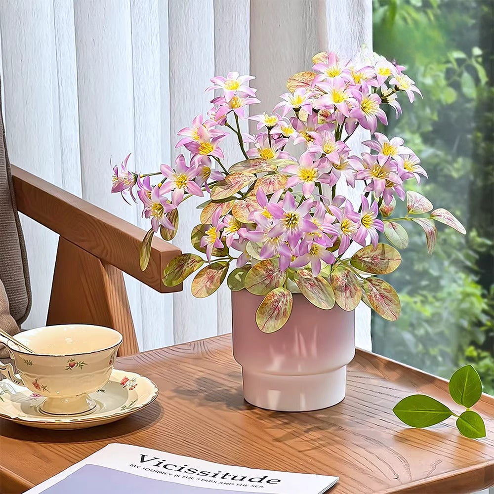 Pastel Jasmine Cluster Faux Floral Arrangement