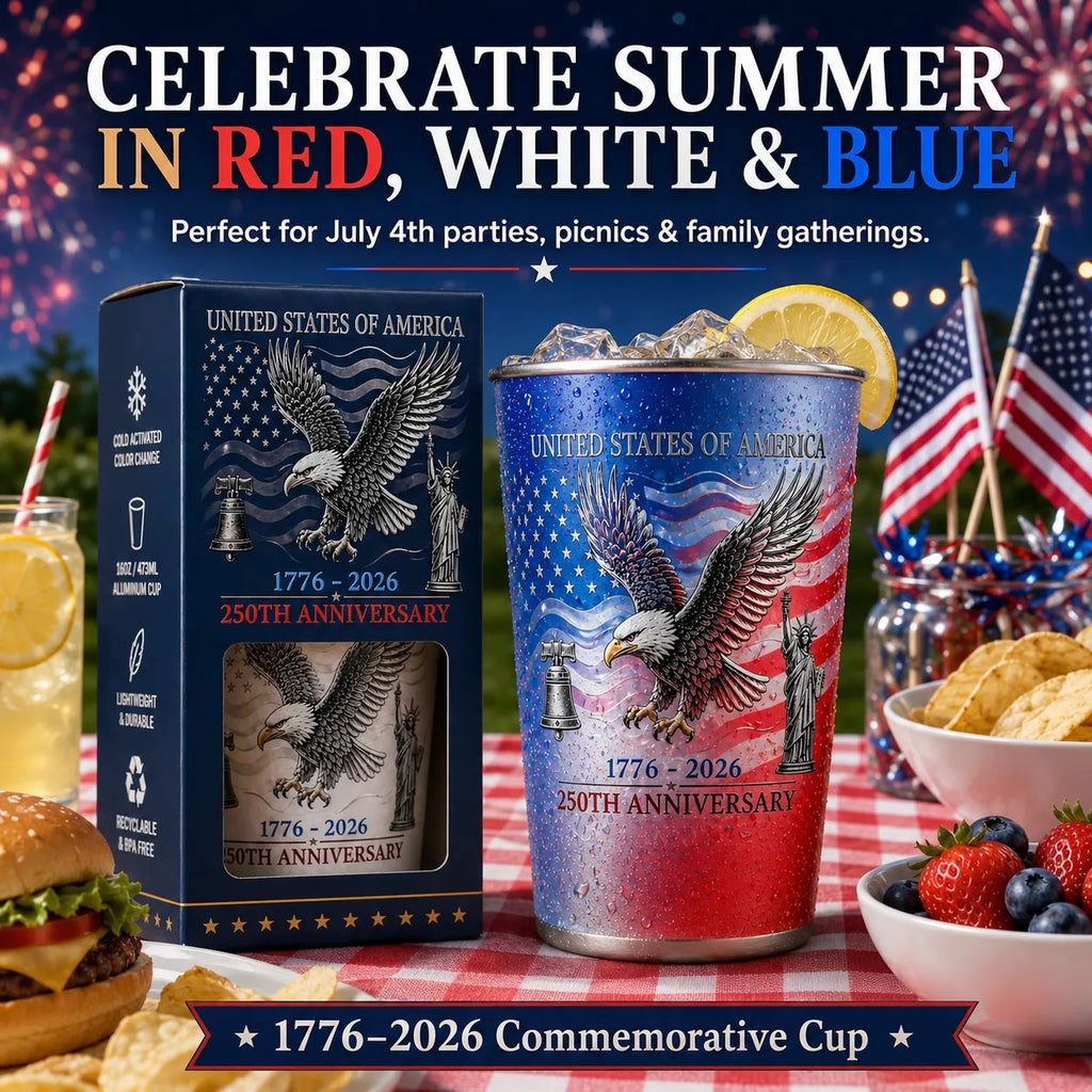 Pour Cold Beer & Watch Hidden Patriotic Design Reveal | Magic Color Changing Cup