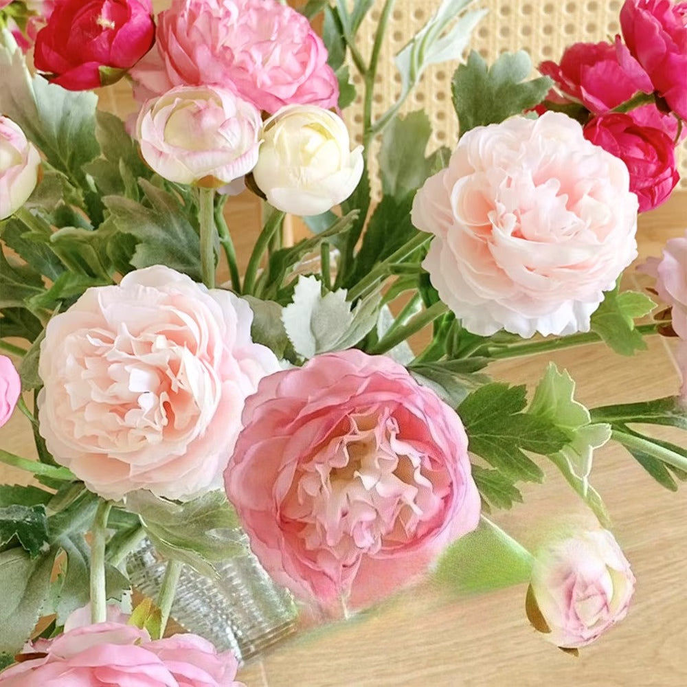 Vintage Ranunculus Ensemble Faux Floral Arrangement