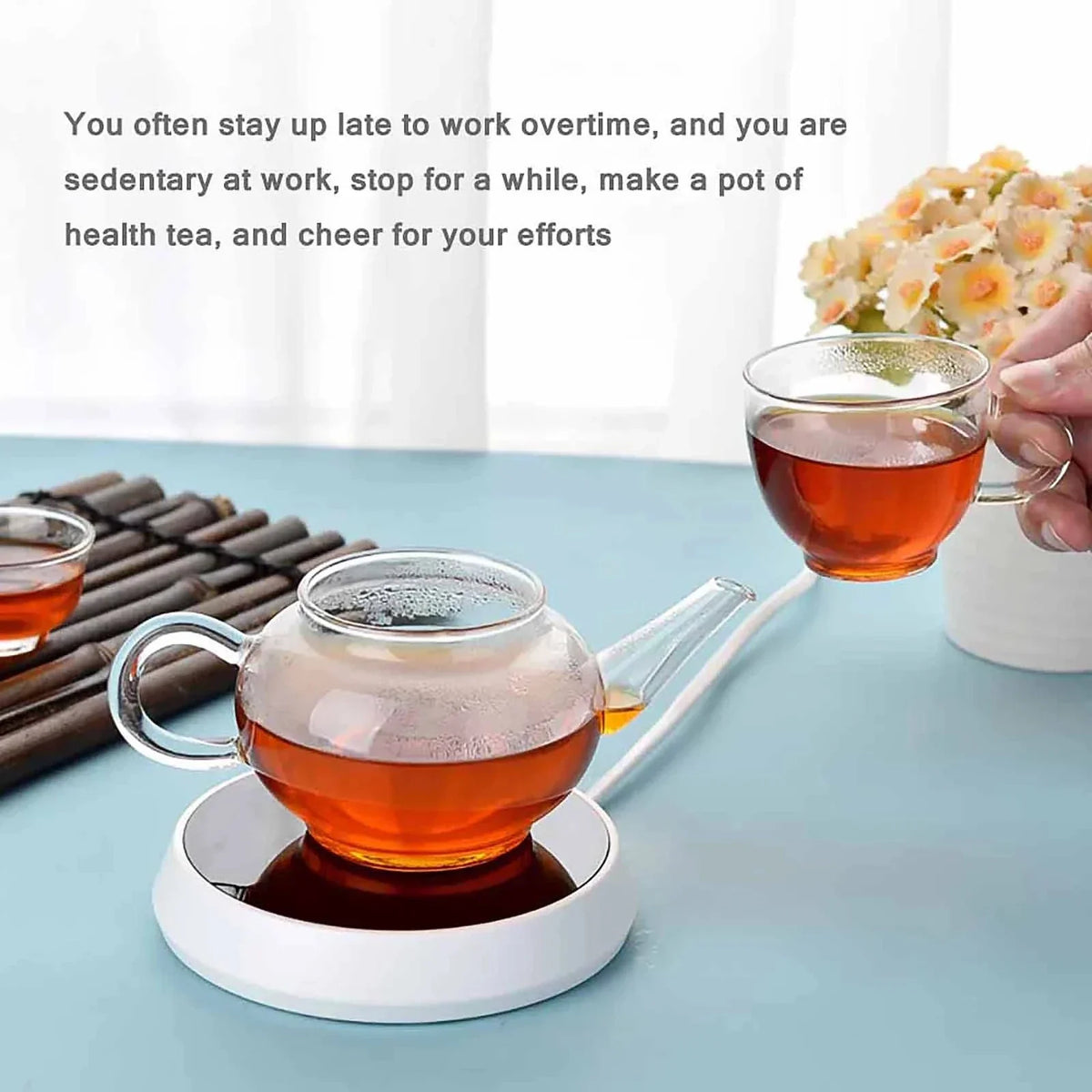 Gravity-Induction Quick Mug Warmer Coaster