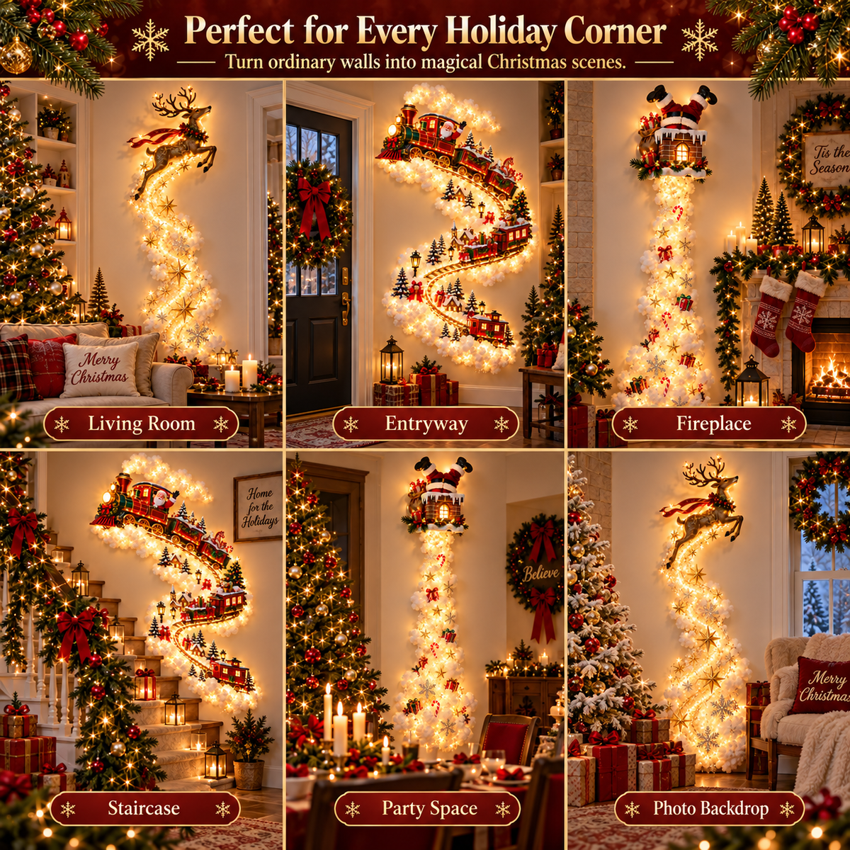 Christmas Magic Trail Wall Light - A Little Christmas Magic, Right on Your Wall
