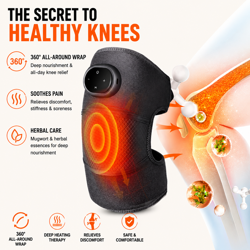 Heated Knee Massager Sleeve with Digital Control and Adjustable Compression 
Maetiva