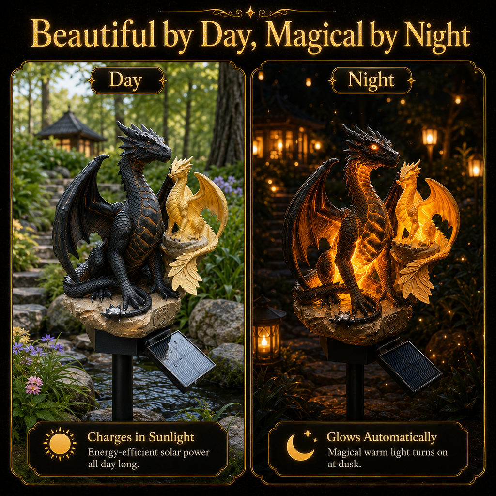 Amethyst Crystal Dragon – Solar Dragon Crystal Garden Light