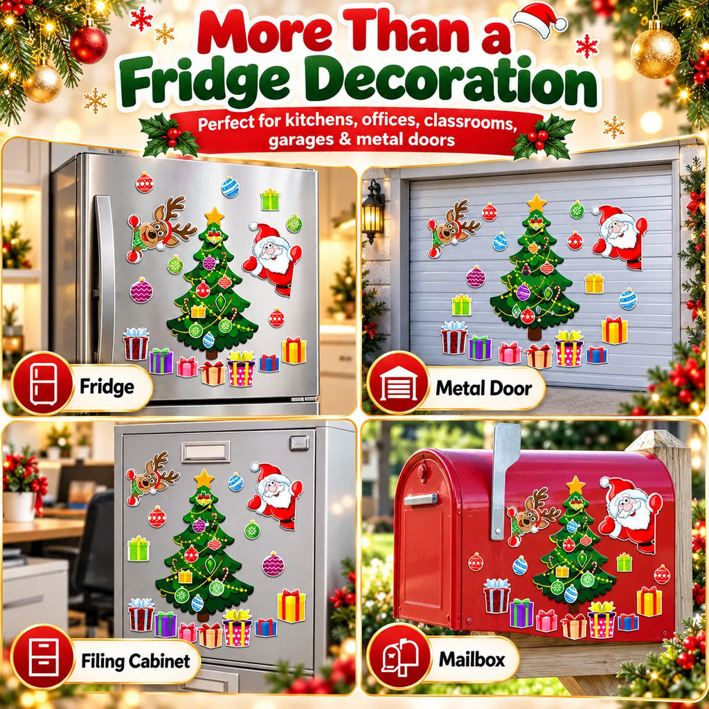Christmas Refrigerator Magnets – DIY Santa, Reindeer & Christmas Tree Decor