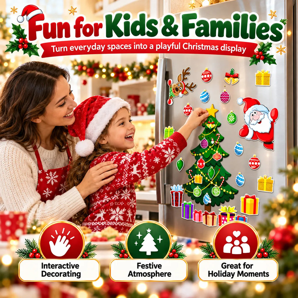 Christmas Refrigerator Magnets – DIY Santa, Reindeer & Christmas Tree Decor
