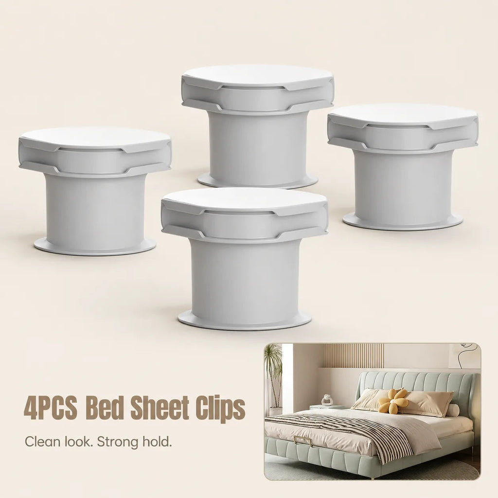 Secure Fit Sheet Holders – Wrinkle-Free. Slip-Free Bed