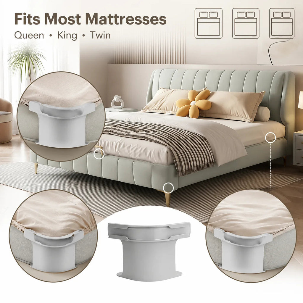 Secure Fit Sheet Holders – Wrinkle-Free. Slip-Free Bed