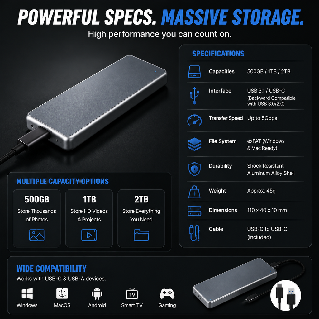 Portable External SSD
