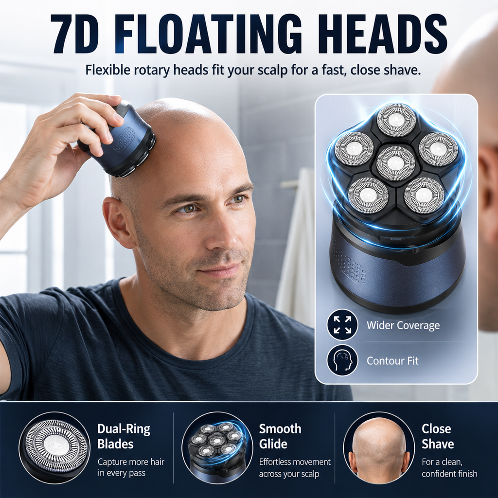 Head Shavers for Bald Men, IPX7 Waterproof Wet/Dry Head Shavers for Men