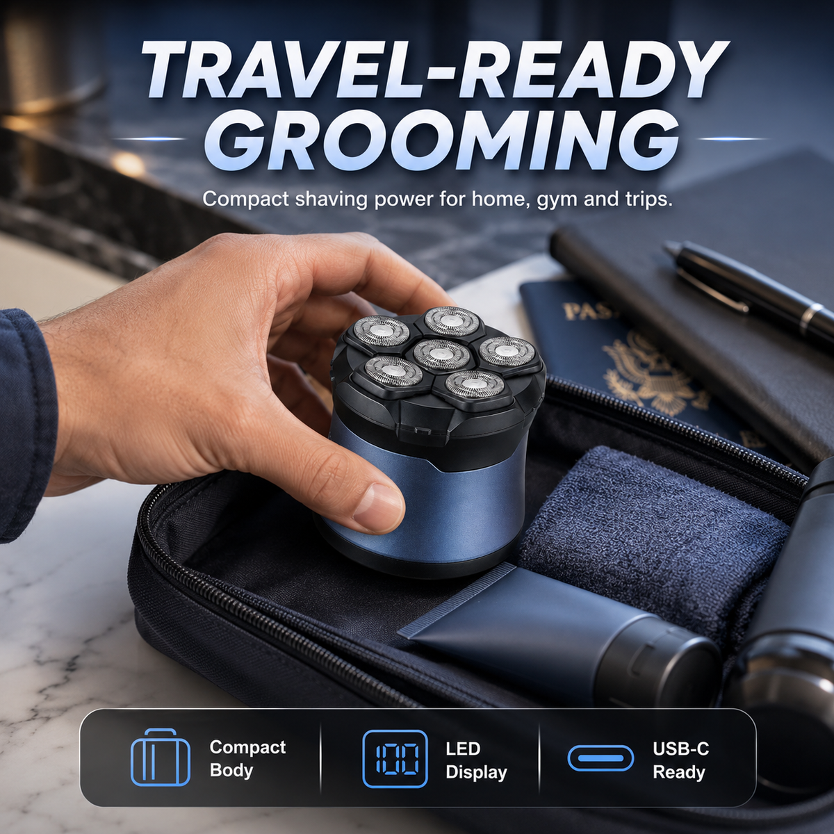 Head Shavers for Bald Men, IPX7 Waterproof Wet/Dry Head Shavers for Men