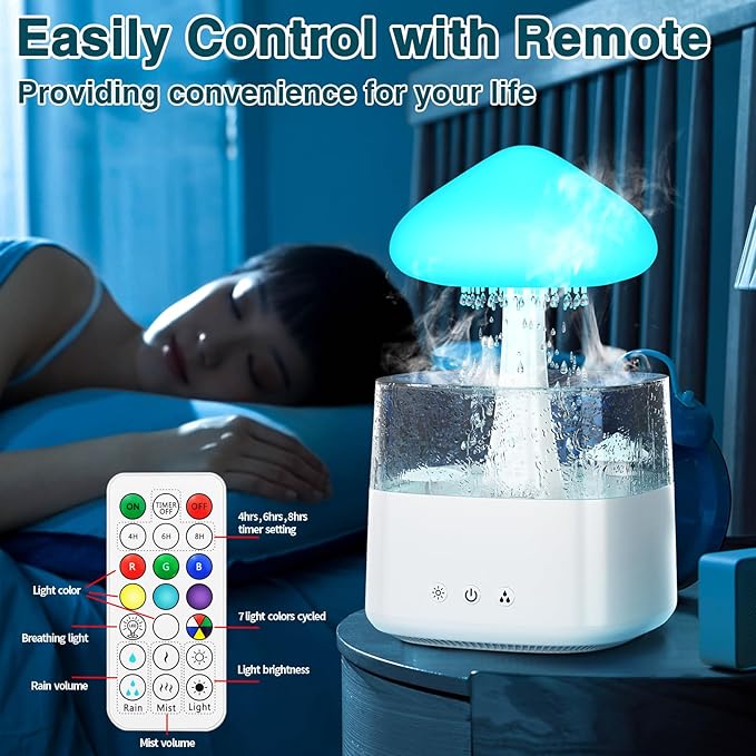 Drip Waterfall Lamp Mushroom Humidifier