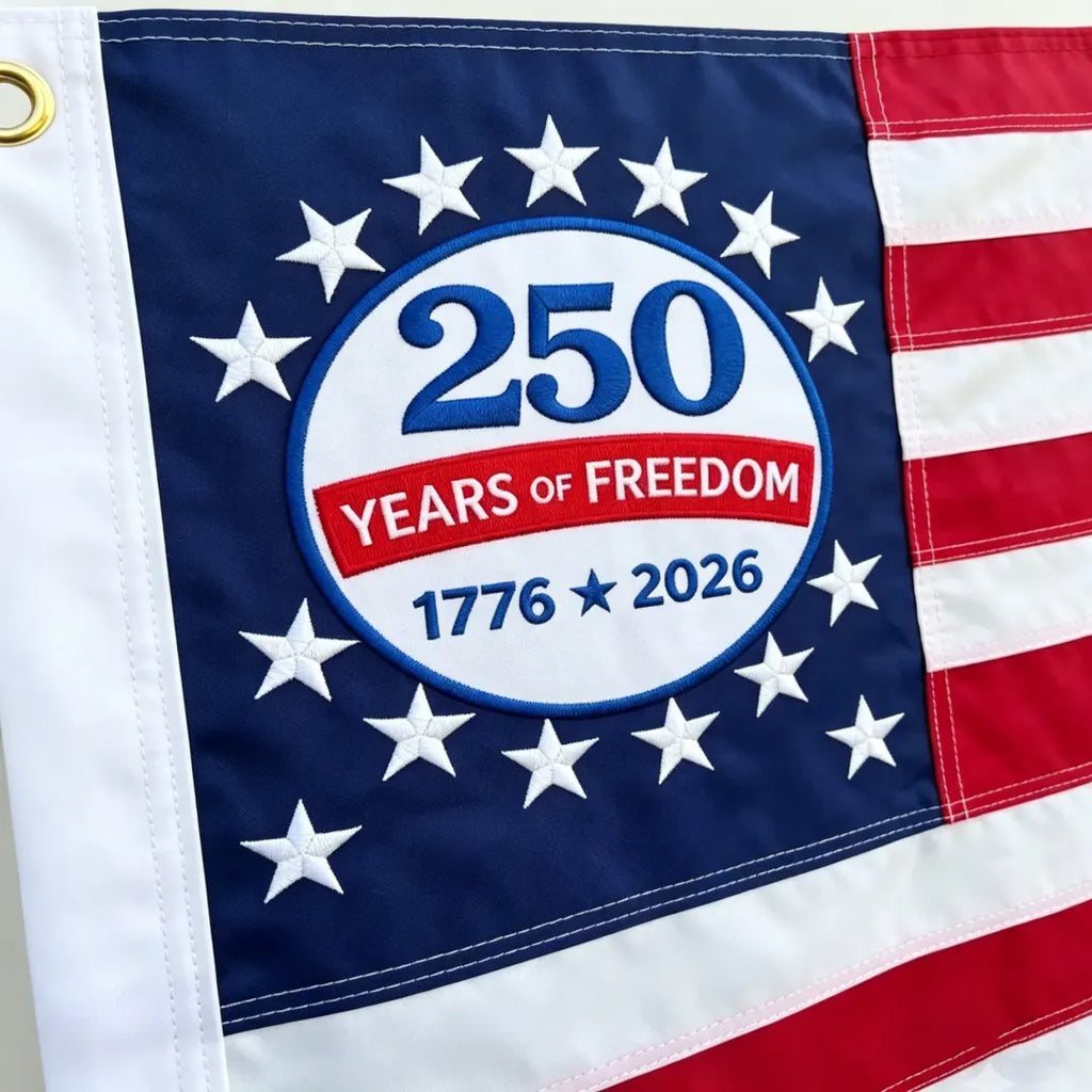 250th Anniversary USA Commemorative Flag (3x5 Ft),Double-Sided Embroidered