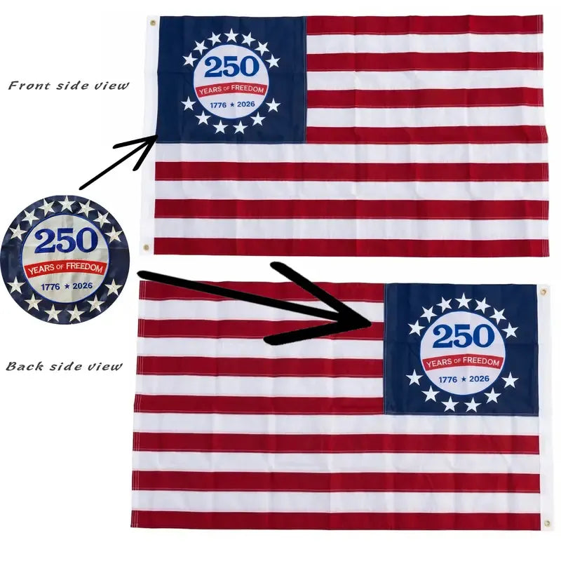 250th Anniversary USA Commemorative Flag (3x5 Ft),Double-Sided Embroidered