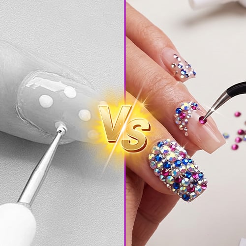 DIY Nail Flatback Rhinestones Kit | 40.000+ AB Crystal Gems with Adhesive & Pickup Tool for Salon-Quality Nail Art-8YF7
