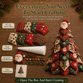 Santa Claus Patchwork Tree Quilt Kit – Easy Layered Fabric Holiday Décor