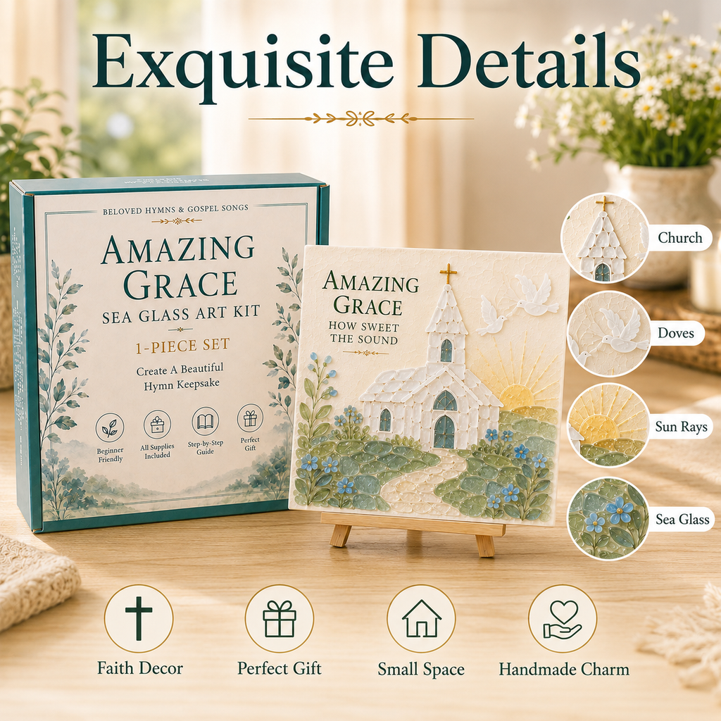 Beloved Hymns & Gospel Songs Sea Glass Art Kit