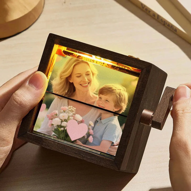 Lighted Hand-Crank Flipbook Photo Box – 16 Photos