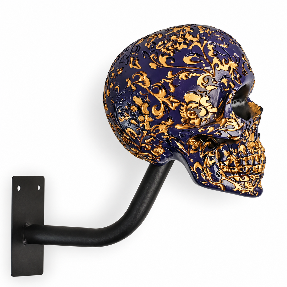 Skull Motorcycle Helmet Wall Mount