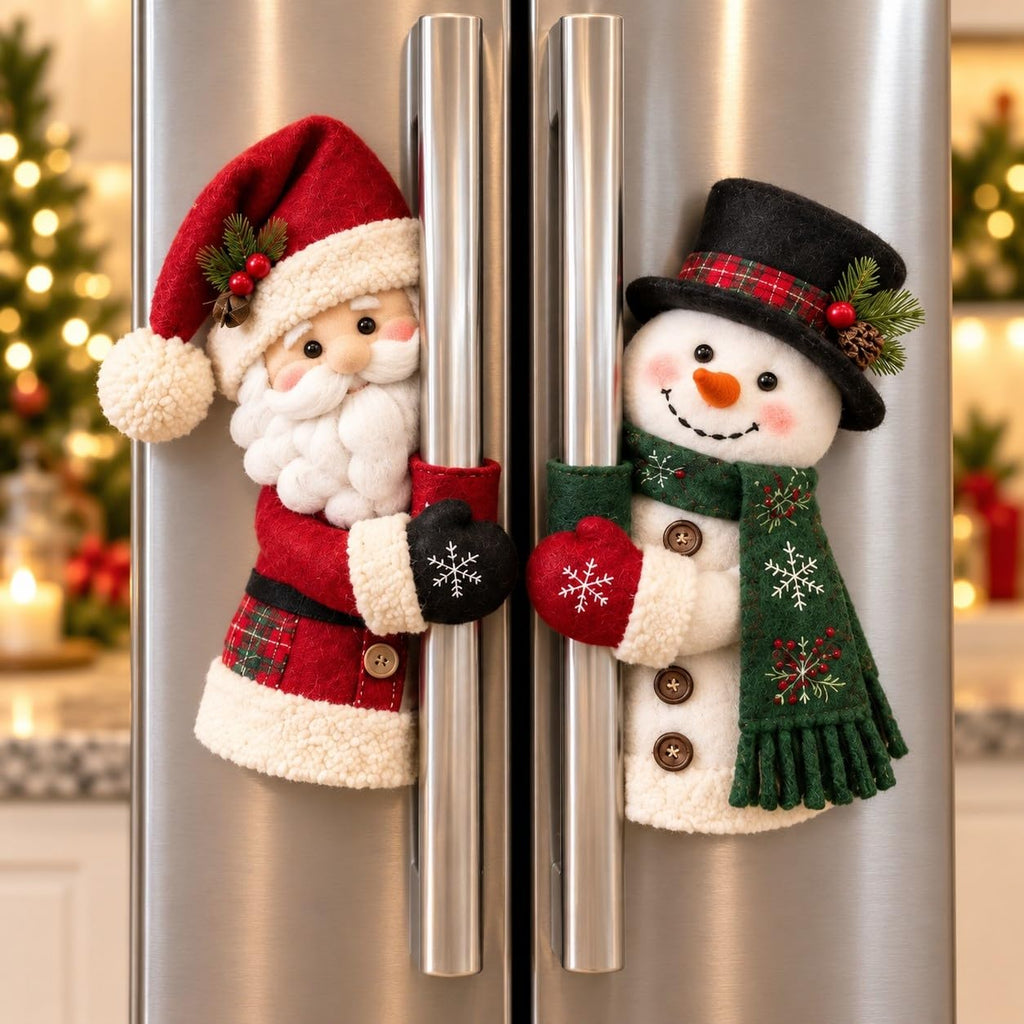 Santa & Snowman Christmas Handle Covers