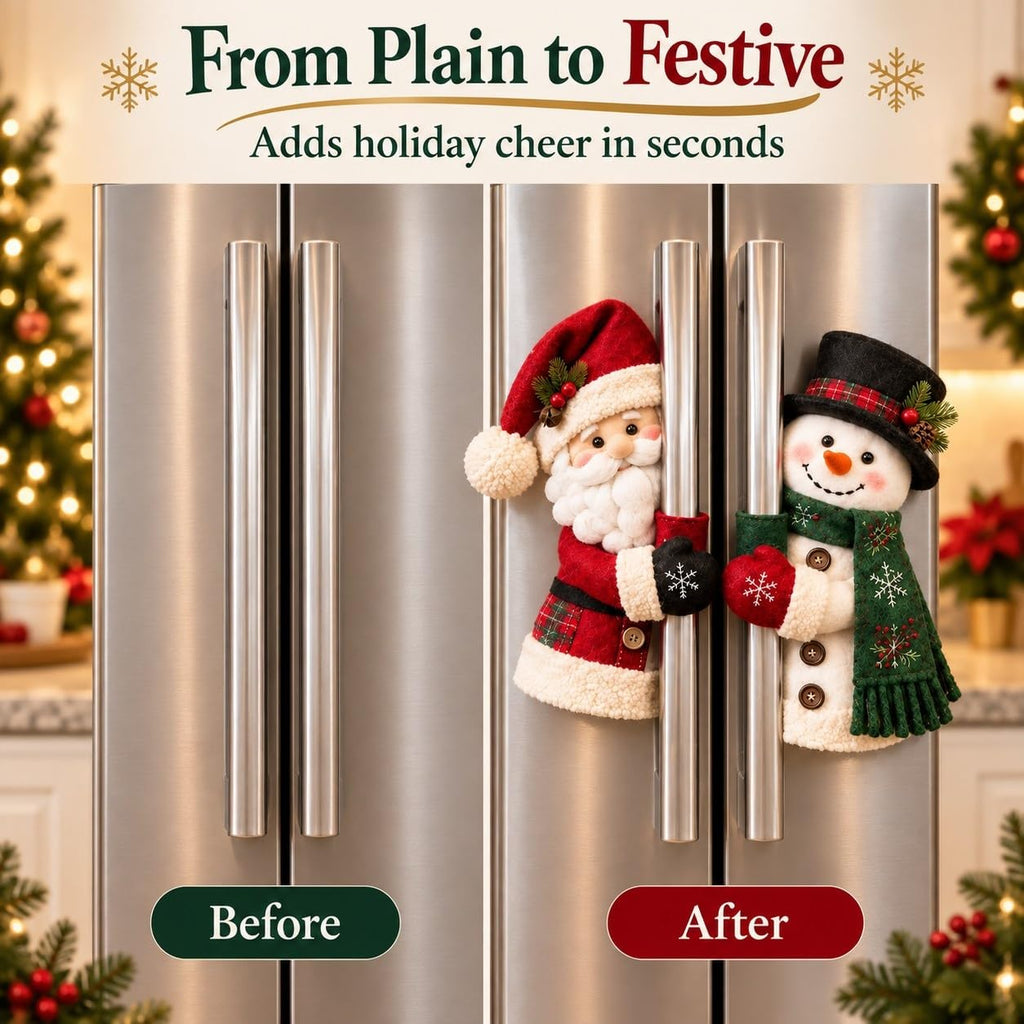 Santa & Snowman Christmas Handle Covers