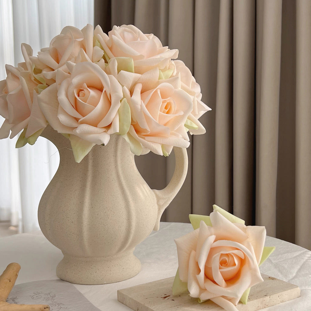 Speckled Ceramic Vase - Creamy White
