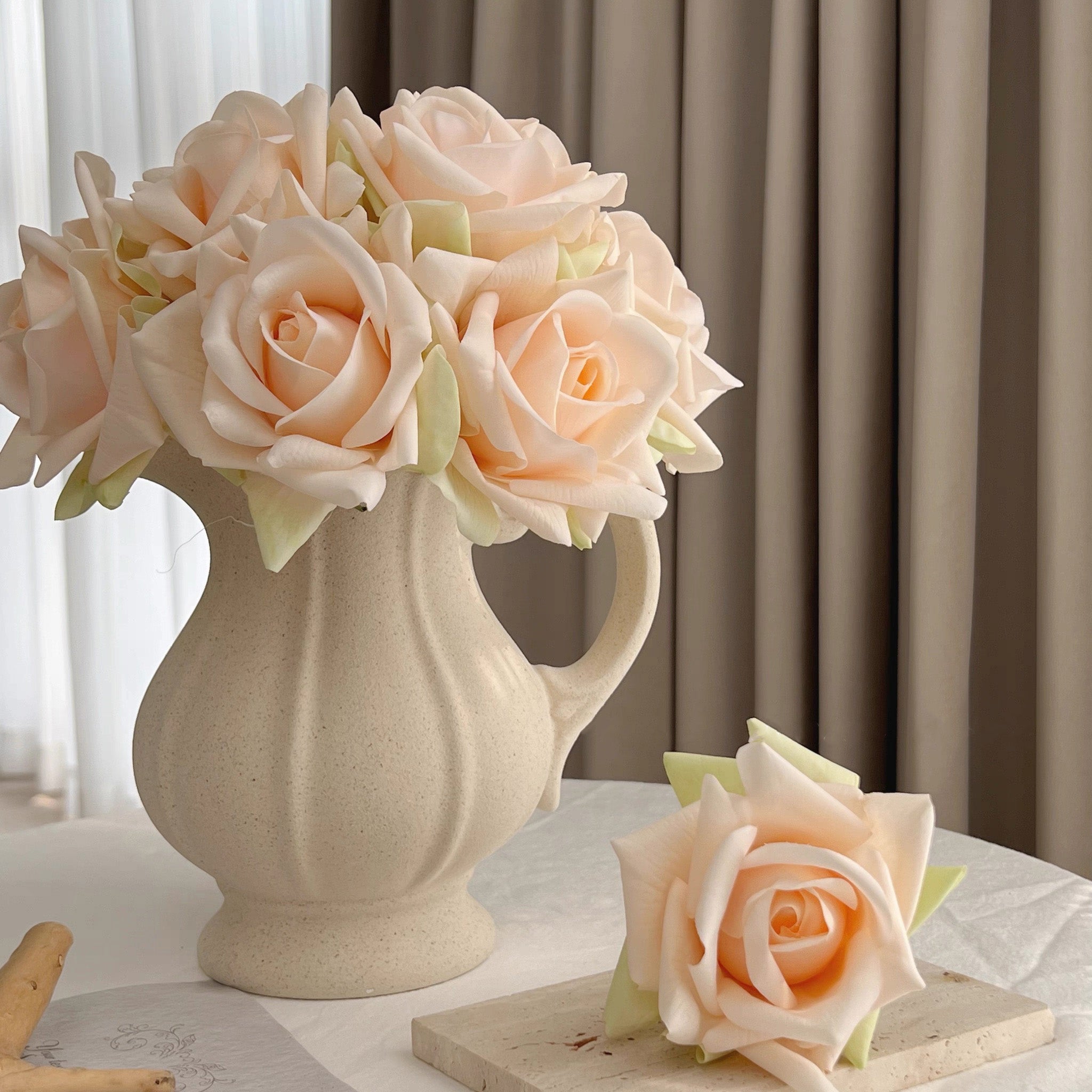 Speckled Ceramic Vase - Creamy White