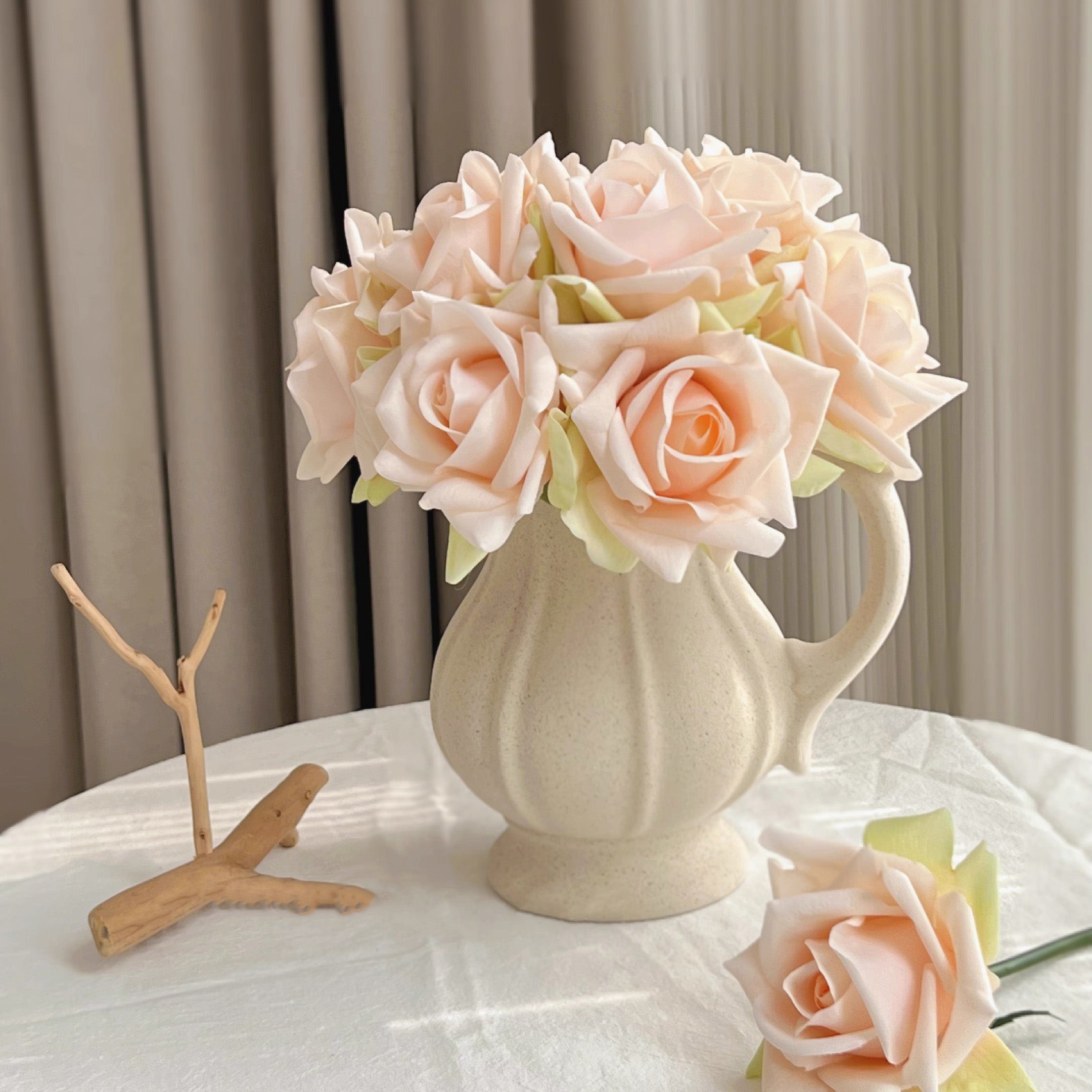 Speckled Ceramic Vase - Creamy White