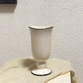 Scalloped Rim Vase - Creamy White