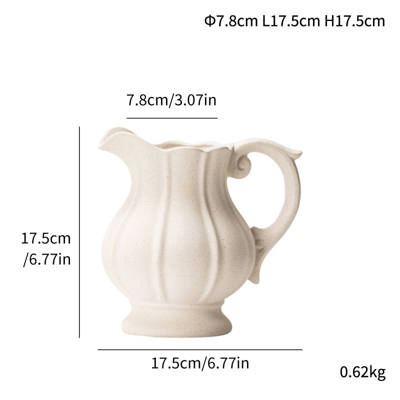 Speckled Ceramic Vase - Creamy White