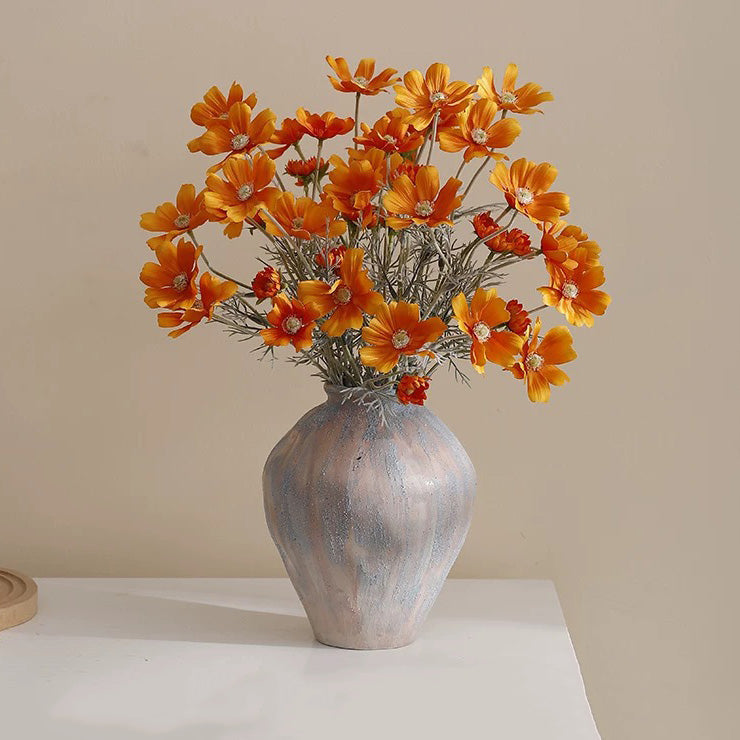 Orange Cosmos Artificial Flower Arrangement