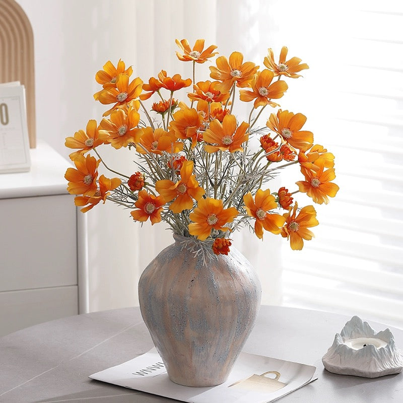Orange Cosmos Artificial Flower Arrangement
