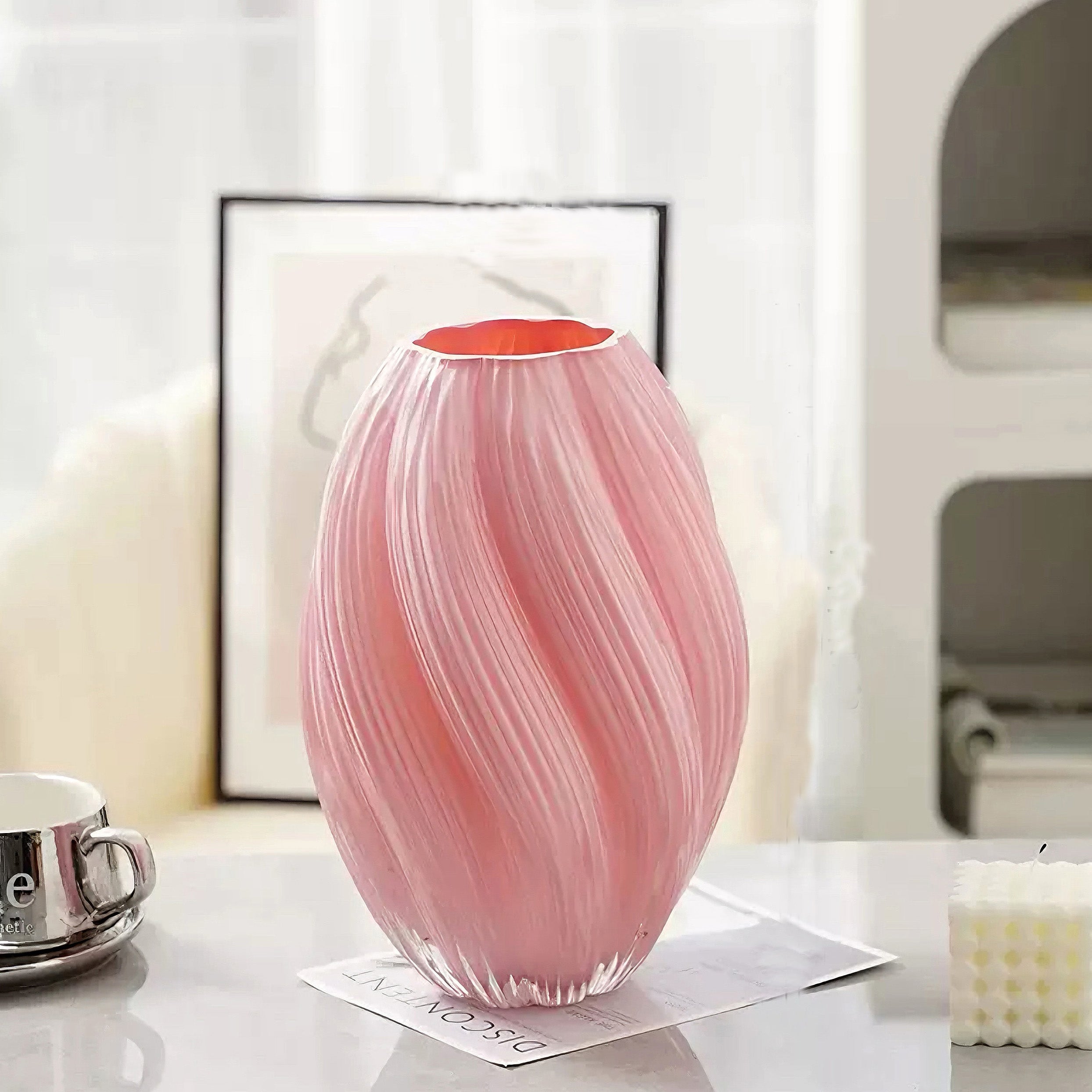 Ripple Art Glass Vase