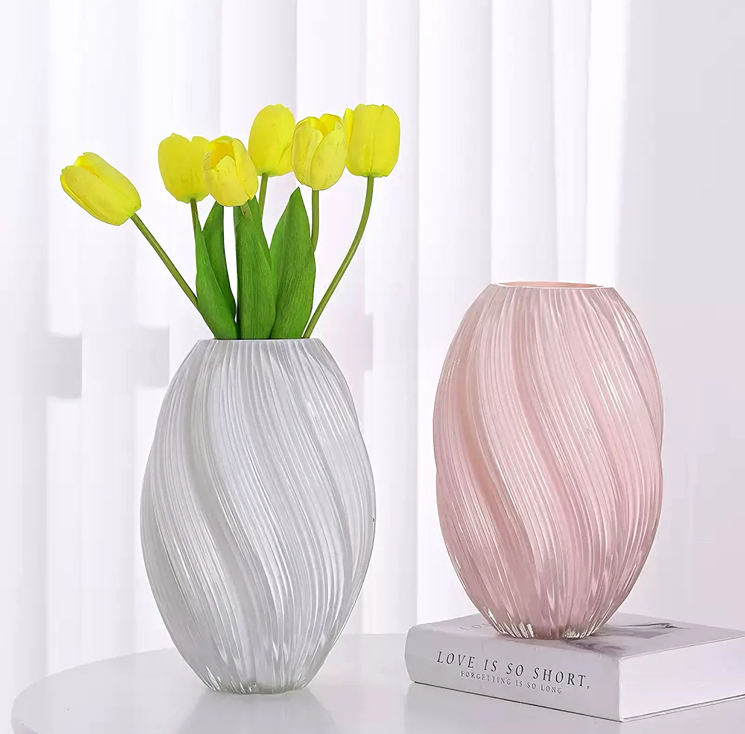 Ripple Art Glass Vase