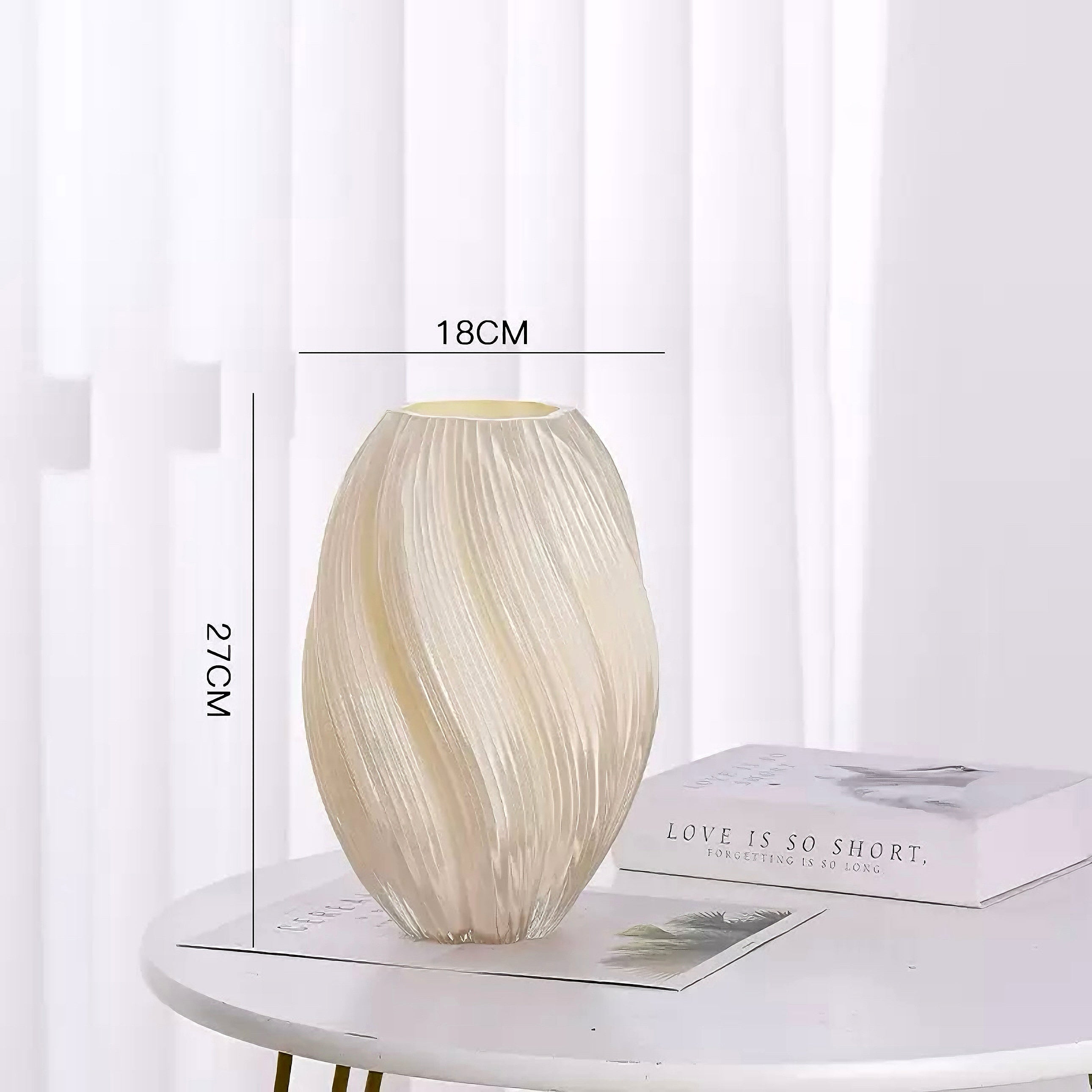 Ripple Art Glass Vase