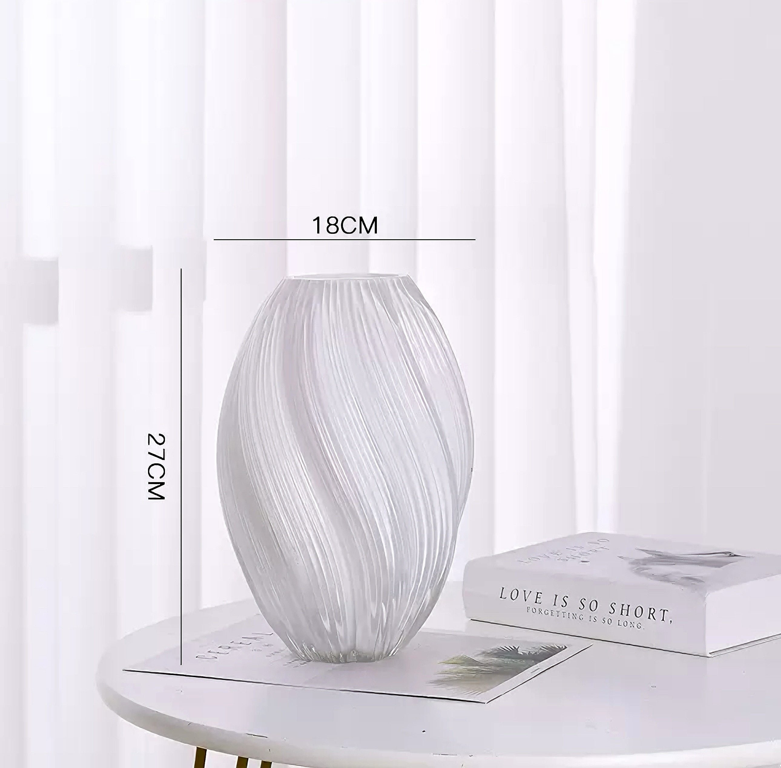 Ripple Art Glass Vase