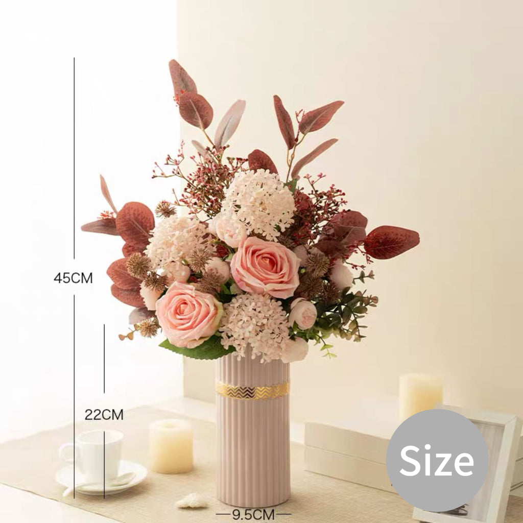 Blush Romance Luxe Pink Artisan Artificial Floral Arrangement