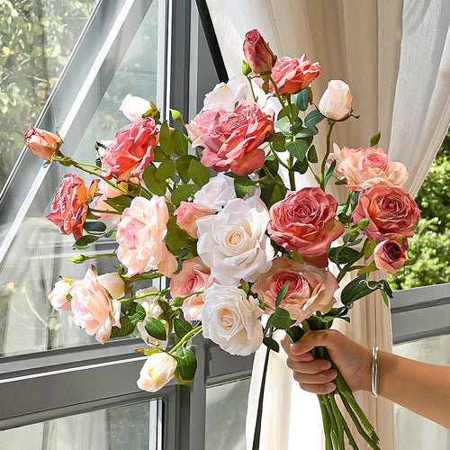 Blush Rose Symphony Artisan Faux Floral Arrangement